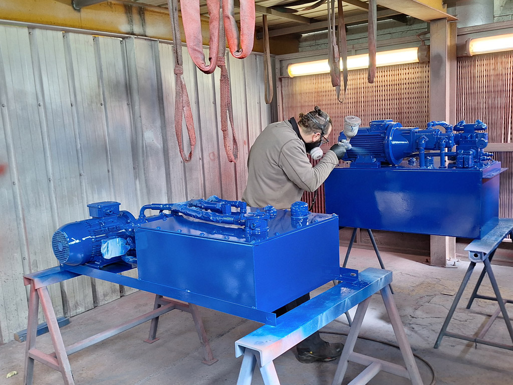 mise en peinture atelier centrale hydraulique